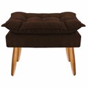 Ver imagem 2 de Puff Decorativo Opala Suede Pés Palito - Bela Móveis: Marrom