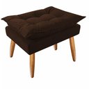 Ver imagem 1 de Puff Decorativo Opala Suede Pés Palito - Bela Móveis: Marrom
