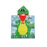 Poncho Infantil Jacare Toalha Capuz Verde Roupao Praia Piscina - 1