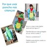 Poncho Infantil Jacare Toalha Capuz Verde Roupao Praia Piscina - 4