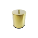 Ver imagem 2 de Kit Dourado Lixeira Dourada 5l e Suporte com Escova Sanitária Fineza