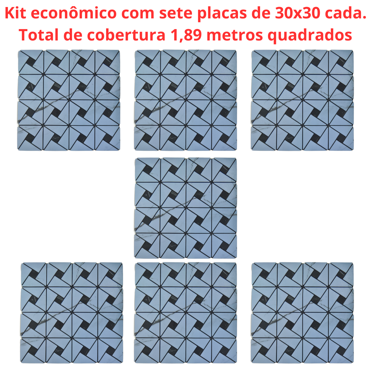 Pastilhas Adesivas Plastica Barato Kit Econômico C/ 7 Unid - 2