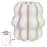 Vaso Decorativo Cerâmica 3d Branco 25cm 23d - 3