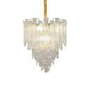 Ver imagem 1 de Lustre Pendente Blumenau Aurora E14 Bivolt Dourado