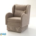 Ver imagem 4 de Kit Poltrona de Amamentação Suede Bege + Puff - Spazio