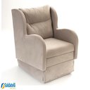 Ver imagem 2 de Kit Poltrona de Amamentação Suede Bege + Puff - Spazio