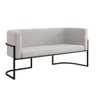 Sofá 2 Lugares com Base de Metal Black para Recepção Balaqui Bege - 1