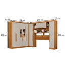 Ver imagem 4 de Guarda-Roupa Casal Modulado Positano 9 Portas 2 Gavetas com Espelho Cinamomo/Off White - Pnr Móveis