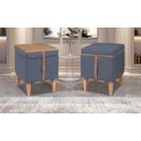 Ver imagem 4 de Puff Flex Baú Mesa de Centro 3 em 1 Quadrado Linho