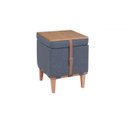 Ver imagem 1 de Puff Flex Baú Mesa de Centro 3 em 1 Quadrado Linho