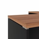 Ver imagem 6 de Mesa de Escritório em L F5 Office Moderno MDP 150cm Nogal com Preto F5 Office