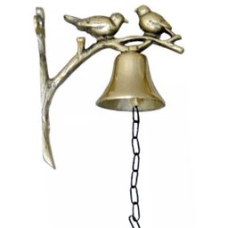 Sino Todo em Bronze Pássarinho Canárinhos Campanhia Casa - 1