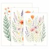 Kit 3 Quadro Decorativo Sala Flores Floral Branco Aquarela Qualidade Premium Luxo 40x28cm - 4