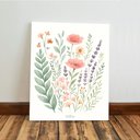 Ver imagem 5 de Kit 3 Quadro Decorativo Sala Flores Floral Branco Aquarela Qualidade Premium Luxo 40x28cm