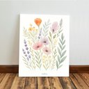 Ver imagem 7 de Kit 3 Quadro Decorativo Sala Flores Floral Branco Aquarela Qualidade Premium Luxo 40x28cm