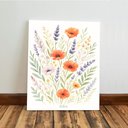 Ver imagem 6 de Kit 3 Quadro Decorativo Sala Flores Floral Branco Aquarela Qualidade Premium Luxo 40x28cm