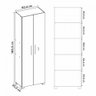 Armário Multiuso Notável Nt4020 2 Portas com Chave Branco Brilho - 7