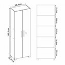 Ver imagem 7 de Armário Multiuso Notável Nt4020 2 Portas com Chave Branco Brilho