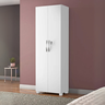 Armário Multiuso Alto Sapateira Organizadora 2 Portas com Chave 4 Prateleiras Sala de Estar Branco - 2
