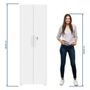 Ver mais imagens de Armário Multiuso Notável Nt4020 2 Portas com Chave Branco Brilho