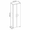 Armário Multiuso Alto Sapateira Organizadora 2 Portas com Chave 4 Prateleiras Sala de Estar Branco - 6