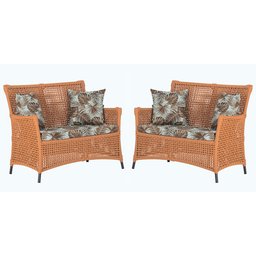 2 Sofás Área Externa Igapó Alumínio Pintura Preta Corda Náutica Estofado Impermeável 6 - 1 2 Sofás Área Externa Igapó Alumínio Pintura Preta Corda Náutica Estofado Impermeável 6 - 1