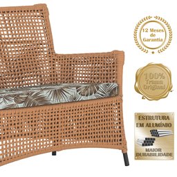 2 Sofás Área Externa Igapó Alumínio Pintura Preta Corda Náutica Estofado Impermeável 6 - 3 2 Sofás Área Externa Igapó Alumínio Pintura Preta Corda Náutica Estofado Impermeável 6 - 3