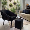 Ver imagem 2 de Puff Quadrado Sued Premium Preto Sua Casa Decor