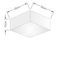 Ver imagem 2 de Plafon Quadrado Vivare Md-3001 Cúpula em Tecido 12/35x35cm - Bivolt - Palha - Bivolt