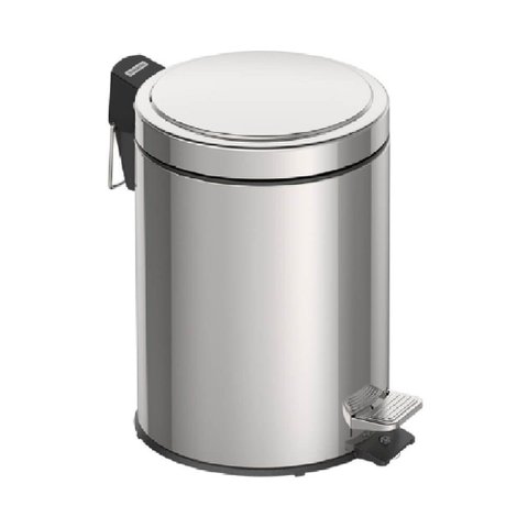 Lixeira em Aço Inox com Pedal 5 Litros - 94538105 - Tramontina Lixeira Aco Inox C/pedal 5lts Tramont