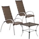 Ver imagem 2 de Jogo de Mesa e Cadeiras de Alumínio em Fibra Sintética Área Externa ou Interna Trama Original