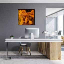 Quadro Leonardo da Vinci A Adoração dos Magos c/Vidro:Preto - 2