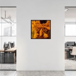 Quadro Leonardo da Vinci A Adoração dos Magos c/Vidro:Preto - 3