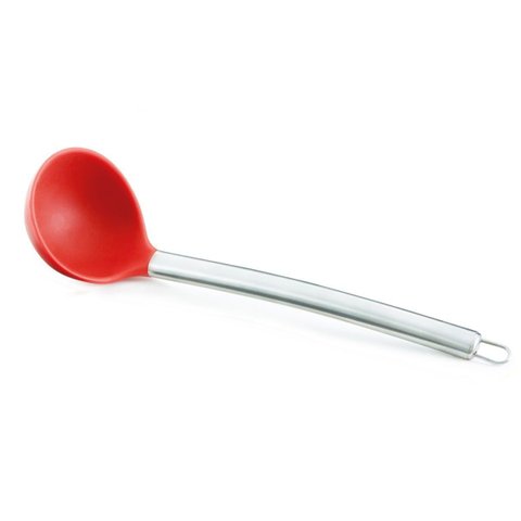 Concha Silicone com Cabo de Aço Inox Utensilios do Chef