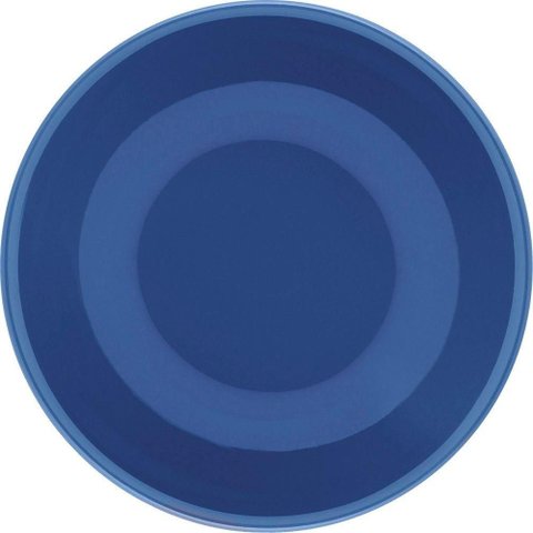 Kit 6 Pratos Fundos Unni Blue Oxford Cerâmica 20,5cm