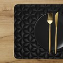 Ver imagem 6 de 4 Jogo Americano Geo Alto Padrão Impermeável Pt Pvc