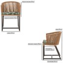 Ver imagem 2 de 5 Cadeiras de Jantar Área Noronha em Alumínio com Pintura Marrom Corda Náutica E5 Trama Original