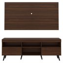 Ver imagem 3 de Rack Com Painel E Suporte Tv 65" Retrô Flórida Multimóveis V3134 Duna/Preto Duna/Preto