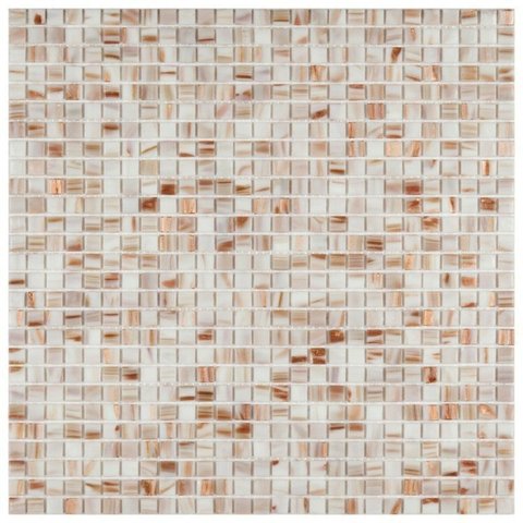 Kit 1m² Pastilha de Vidro 30cm x 30cm Branco Glass Mosaic