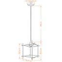 Ver imagem 2 de Pendente Aramado Dado Branco Sala Quarto Cozinha Banheiro