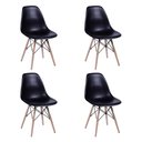Ver imagem 5 de Jogo de Mesa de Jantar Eames Eiffel 80cm com 4 Cadeiras Preta