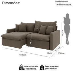 Sofá Cama Retrátil e Reclinável 180cm Madri Movenzo Estofados Corino - 3