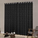 Ver imagem 1 de cortina sala quarto semi blackout jacquard preto 5,00x2,80