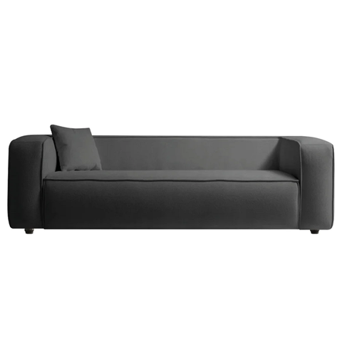 Sofá Cecília Orgânico 2 Lugares 160cm Sala de Estar Linho Cinza Escuro - Incasa Decor