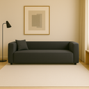 Ver imagem 2 de Sofá Cecília Orgânico 2 Lugares 160cm Sala de Estar Linho Cinza Escuro - Incasa Decor