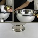 Ver imagem 2 de Champanheira Grande Inox Premium Alça Dourada 12 Lts