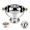 Ver imagem 6 de Champanheira Grande Inox Premium Alça Dourada 12 Lts