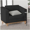 Ver mais imagens de Poltrona Decorativa Europa Suede Preto