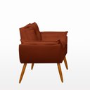 Ver imagem 5 de Kit 02 Poltronas Decorativas Opala Pés Palito - Sala Cor:terracota