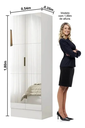 Ver imagem 2 de Sapateira Multiuso Marica Premium 2 Portas com Espelho Carioca Moveis Branco